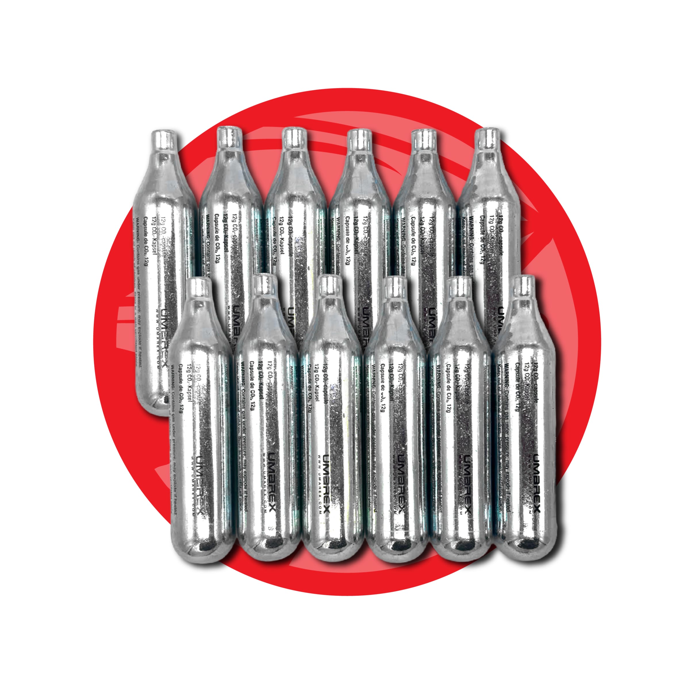 PACK CÁPSULAS CO2 UMAREX 12 GRAMOS (12 unidades)