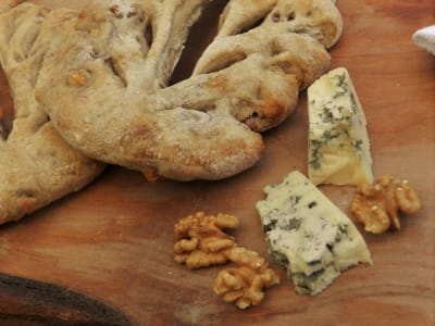 Queso Azul y Nueces Tostadas Pack 2 Unidades - Fougassas