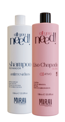 KIT ALISADO LISO CHAPADO BLOND 1 LITRO