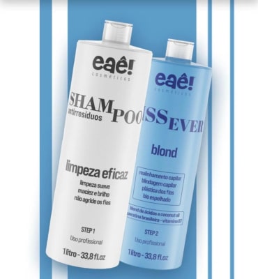 KIT LISS EVER BLOND (MATIZADO)1 LITRO (INCLUYE PASO 1 SHAMPOO + PASO 2 ALISADO)