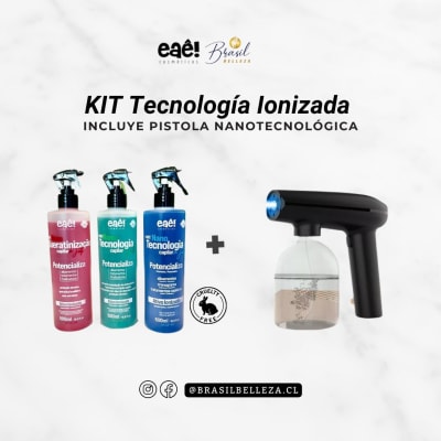 KIT NANOTECNOLOGIA REESTRUCTURACIÓN Y BRILLO ESPEJO  (ACTIVOS INONIZADOS) + pistola