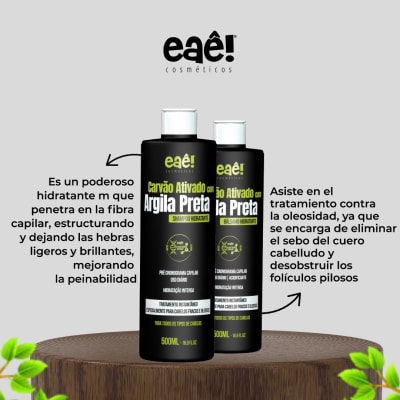 KIT Argila Negro (caida del cabello, caspa, oleosidad)