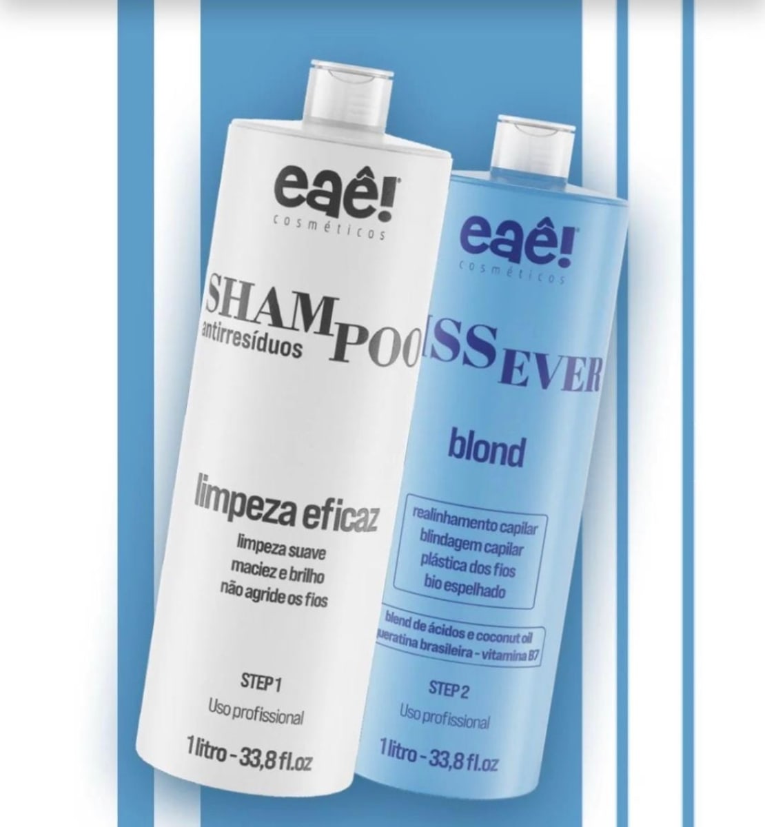 KIT LISS EVER BLOND (MATIZADO)1 LITRO (INCLUYE PASO 1 SHAMPOO + PASO 2 ALISADO)1