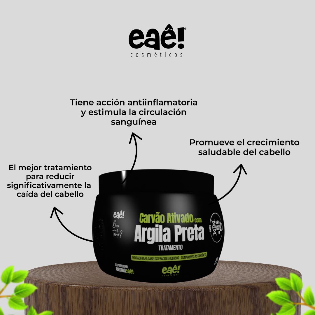 KIT Argila Negro (caida del cabello, caspa, oleosidad)1