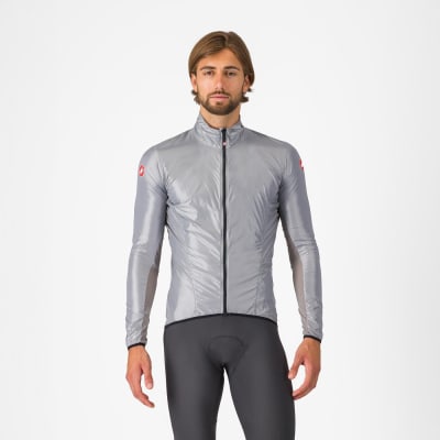 Castelli Aria Shell Jacket Silver Gray