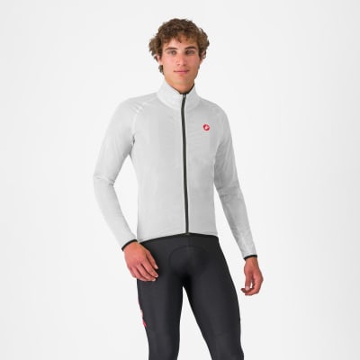 Castelli Squall Shell Jacket Silver Gray / Black