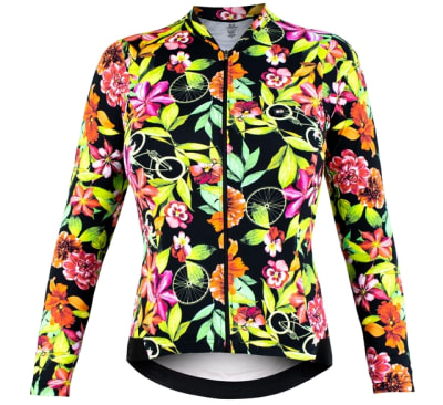 Tricota Manga Larga Femenina Bike Flower1