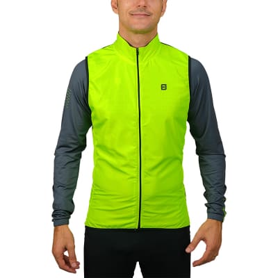 Chaleco Corta Viento Shine Preto/Amarelo Unisex1