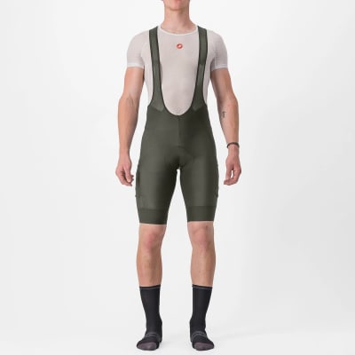 Castelli Unlimited Cargo Bibshorts Deep Green1