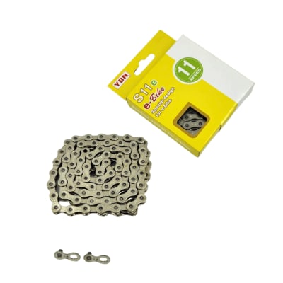 Cadena YBN 11v E-Bike S2 Silver 136 link1