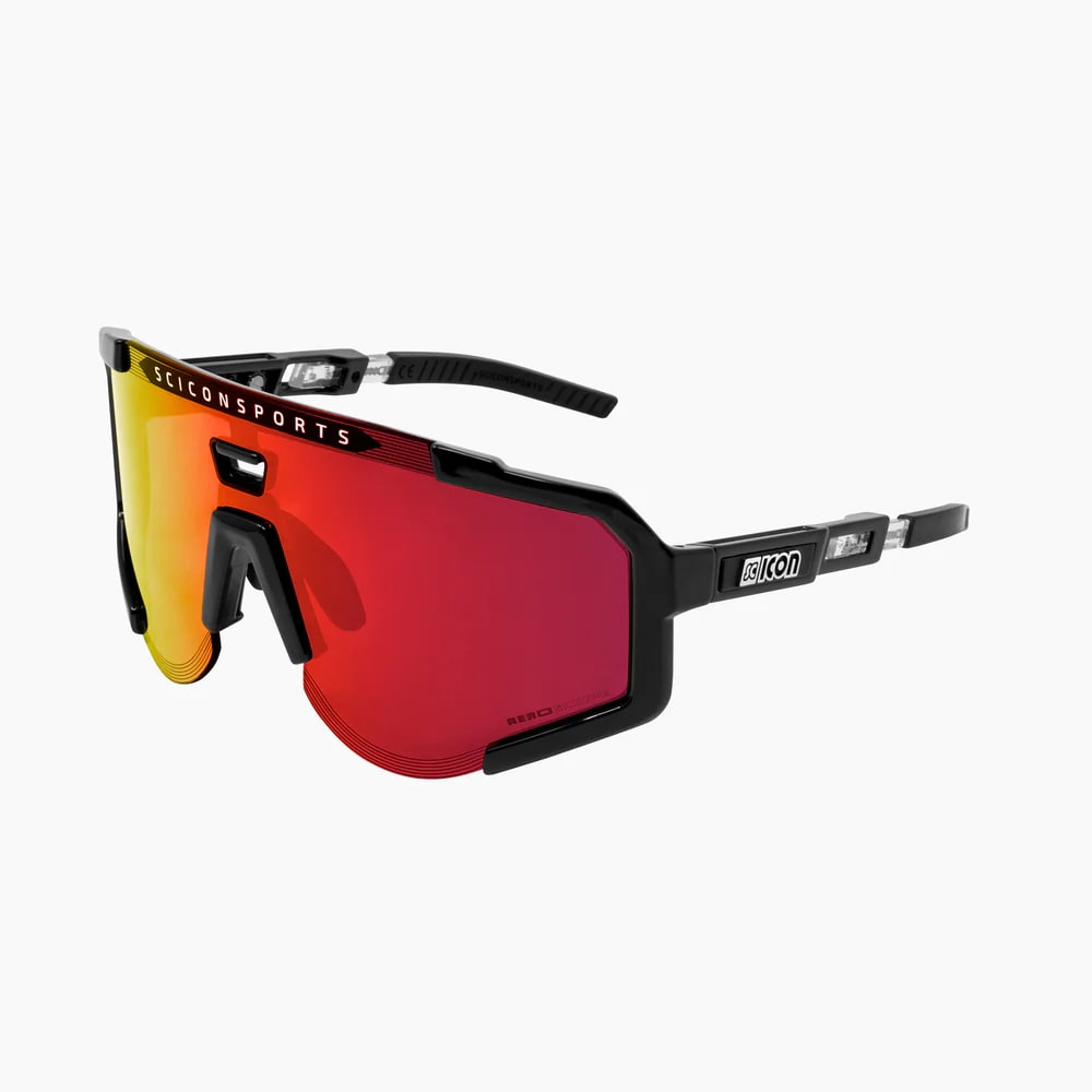 Lentes Scicon Aeroscope Black Gloss/Multimirror Red
