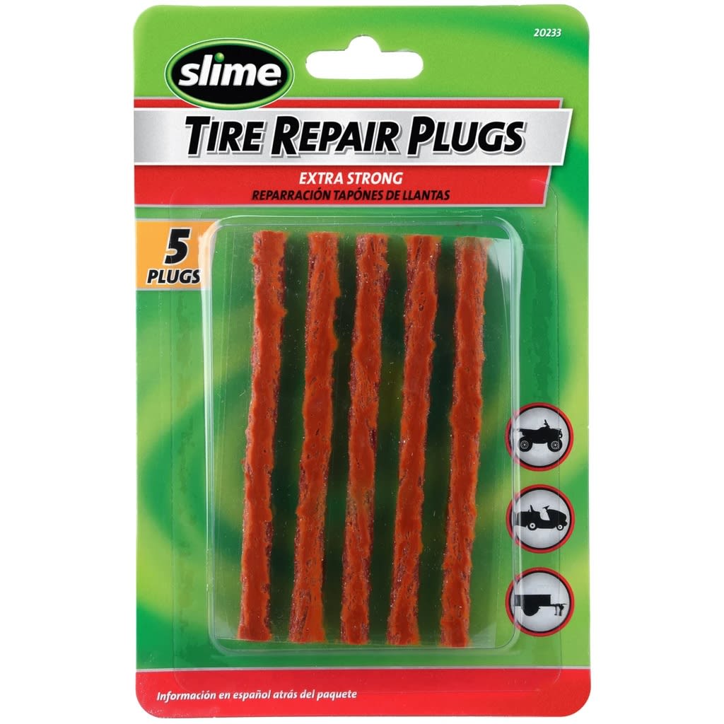 Kit Slime 6 Tripas Reparación Neumatico Cafe
