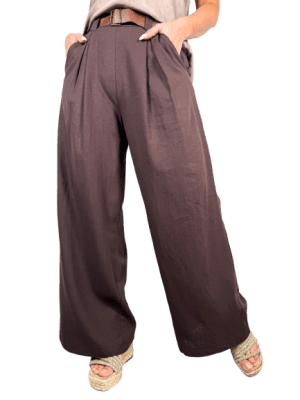 PANTALÓN LINO CINTURÓN ANELISE