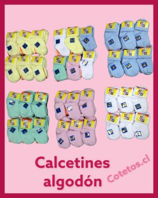 Calcetín Algodón Bebé Colores Pastel1
