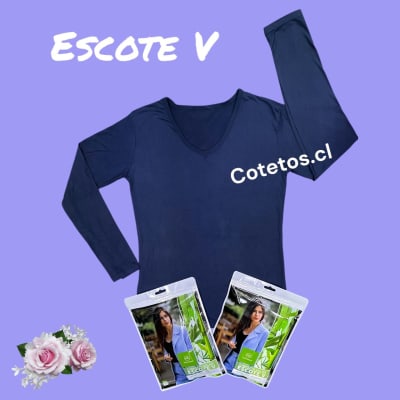 Camiseta Bambú Mujer Escote V1
