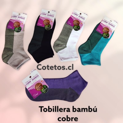 Tobillera mujer cobre + bambú1