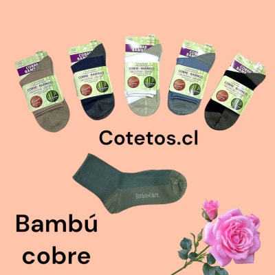 Calceta Largo Americano Mujer Cobre + Bambu1