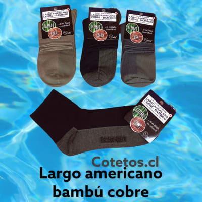 Calcetín Cobre + Bambú Largo Americano1