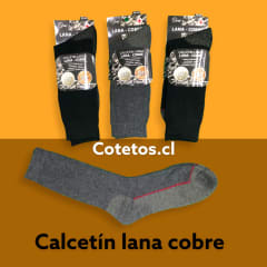 Calcetin Largo Lana Cobre
