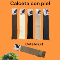 Calcetín Con Piel Interior Felpa