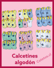 Calcetín Algodón Bebé Colores Pastel
