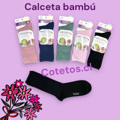Calceta bambú mujer