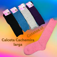 Calceta Cachemira Larga Acanalada
