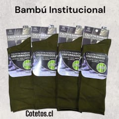 Calcetín Bambú Verde Uniformado