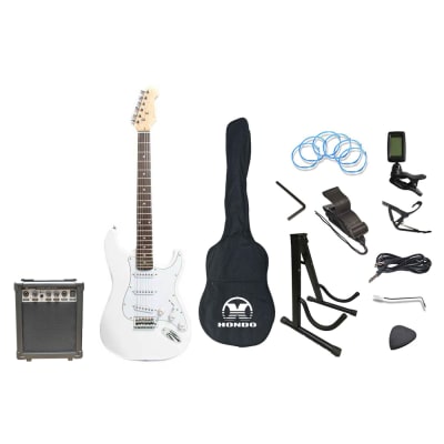 HONDO HGP-640 Pack Guitarra Eléctrica Blanco
