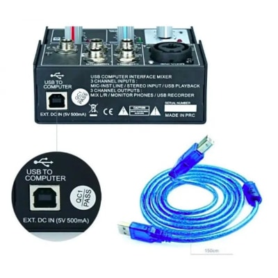 0dB T102USB Interfaz Audio USB Mixer