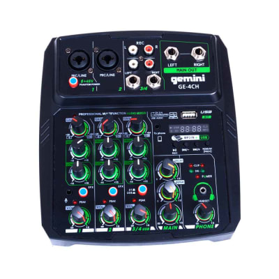 GEMINI GE4CH Mezclador de 4 canales