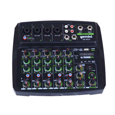 GEMINI GE6CH Mezclador de 6 canales