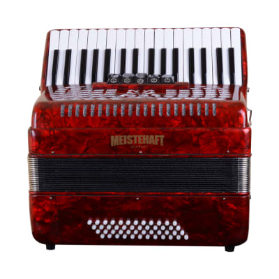 Meistehaft MT6382 Acordeón 48 Bajos 5 Registros Red