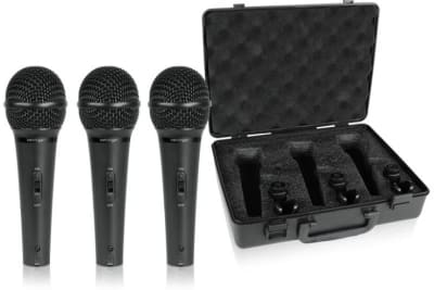 Behringer XM1800S Pack 3 Microfonos Dinamicos