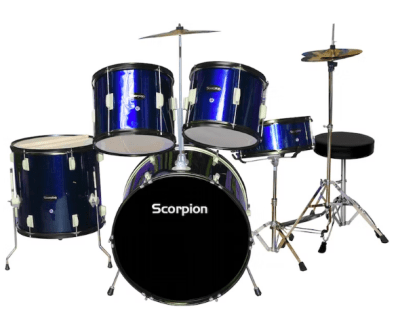 SCORPION Batería Acústica 5 piezas platillos+piso