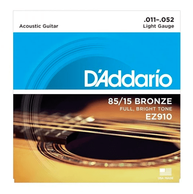 Daddario EZ910 Cuerdas Para Guitarra Acústica, 011-052