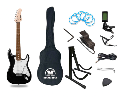HONDO HGP-600 PACK DE GUITARRA ELECTRICA NEGRO