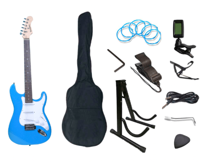 SCORPION PAC6BL Pack Guitarra Eléctrica Azul