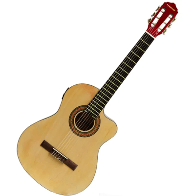 Zaragoza 551BCEQ/N Guitarra Electroacustica Nylon Natural