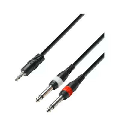 Cable Audio mini Plug 3.5 - Plug 6.3 Stereo
