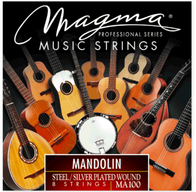 MAGMA AMA100 Cuerdas mandolina 8 cuerdas plateadas