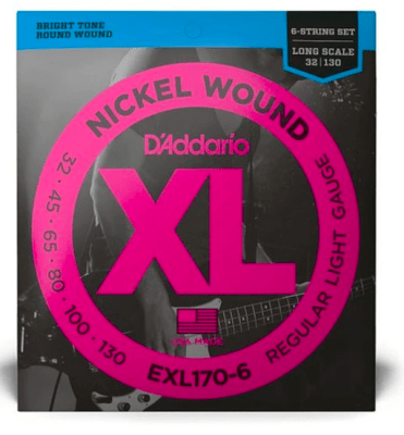 Daddario EXL170-6 - Cuerdas Bajo Eléctrico 5 Cuerdas 45-130