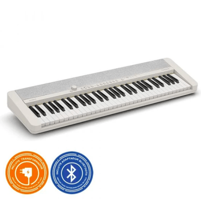 Casio CT-S1 Teclado Blanco 61 Teclas Adaptador Bluetooth + Transformador Original