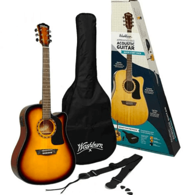 Washburn D5CETSB-PACK Pack Guitarra Electroacústica