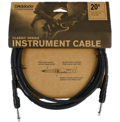 Daddario PW-CGT-20 Cable Instrumento 6 Mts