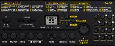 Casio SA-51H2 Teclado Mini Negro