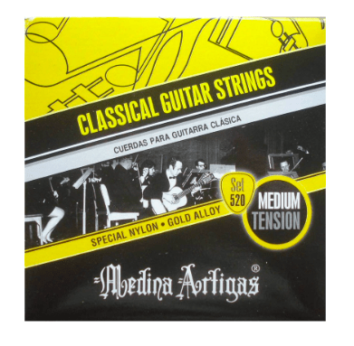 Medina Artigas 520B  Encordado Guitarra Clasica Negro
