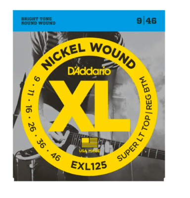 Cuerdas para guitarra eléctrica Daddario EXL125 .009-.046
