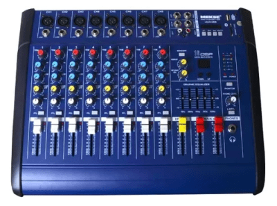 Consola Power Mixer Con Amplificador 8 Canales Mekse