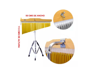 Chimes de 72 Notas en Color Bronce con Atril – Modelo FL72D/B RMX